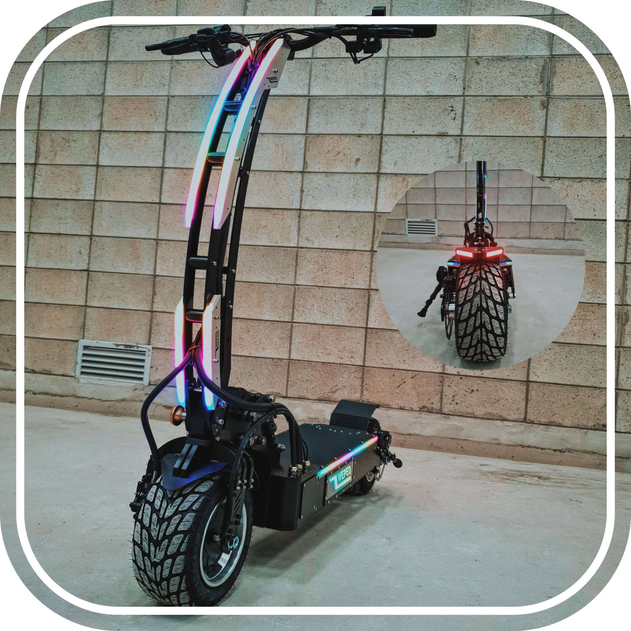 weped sst electric scooter with tail lights