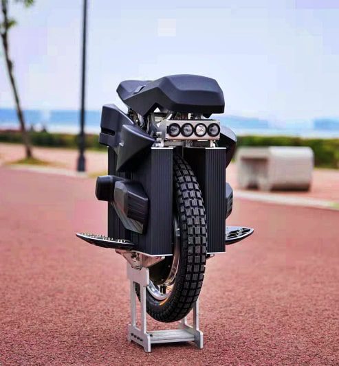 begode ex20s electric unicycle with air suspension and headlight