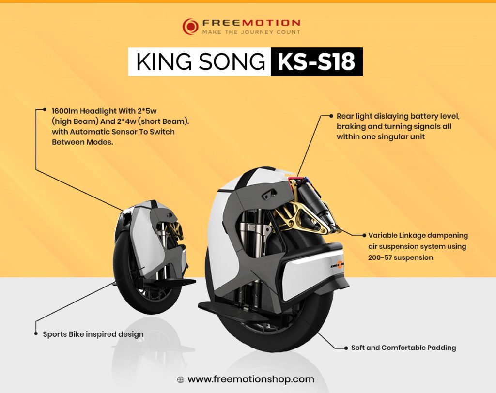 Kingsong S18 electric unicycle specs