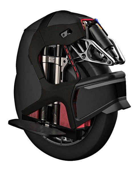 kingsong s18 16-inch electric unicycle with integrated suspension