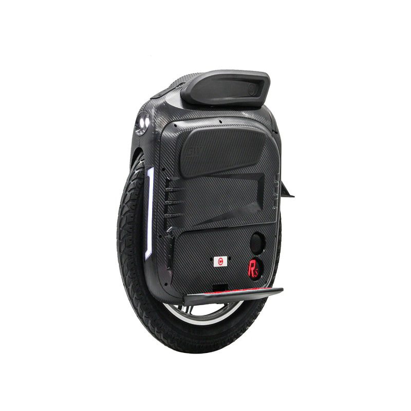 black gotway rs e-unicycle with seat speakers